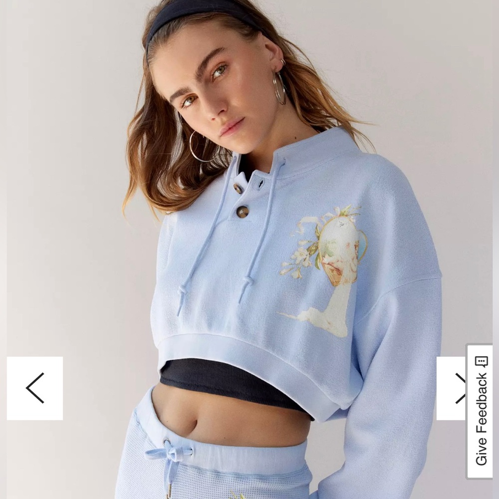 Boys Lie Blue Cropped Sweatshirt